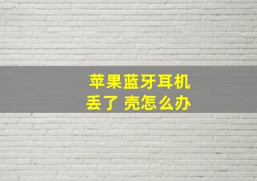 苹果蓝牙耳机丢了 壳怎么办